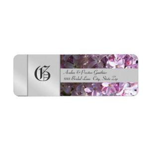 Liliac Flower Monogram Mariage Étiquette