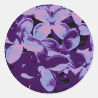 liliac lila runder aufkleber