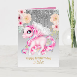 Lilibet 1er Anniversaire Cartes - Princesse Unicor
