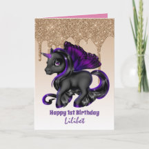 Lilibet 1er Anniversaire Cartes - Princesse Unicor