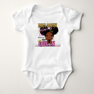 Lilibet Fashion - Melanin Princess Training Queen Baby Strampler
