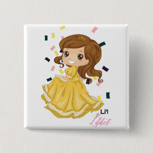 Lilibet nannte Golden Princess Girl Gifts Button