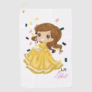 Lilibet nannte Golden Princess Girl Gifts Golfhandtuch