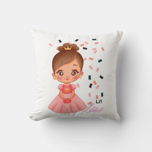 Lilibet nannte Peach Princess Geschenke für Mädche Kissen