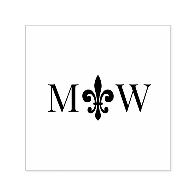 Lilie #20 Couple Wedding 2 Initial Monogram Permastempel (Design)