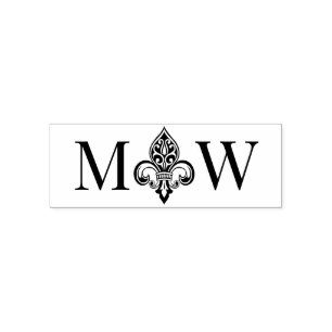 Lilie #26 Couple Wedding 2 Initial Monogram Permastempel