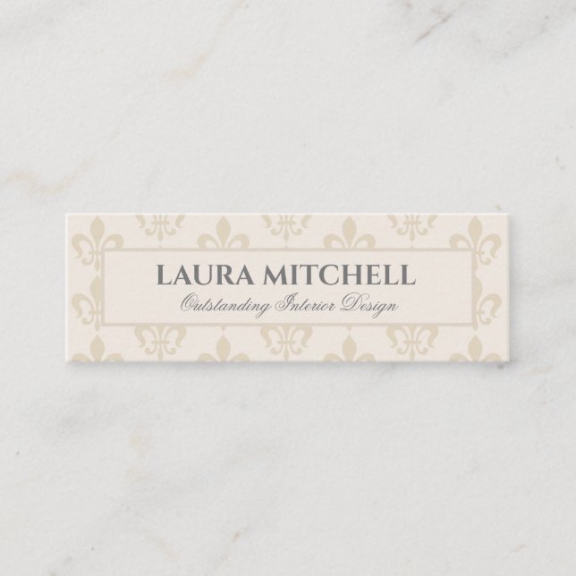 Lilie Alabaster Business Card Mini Visitenkarte (Vorderseite)