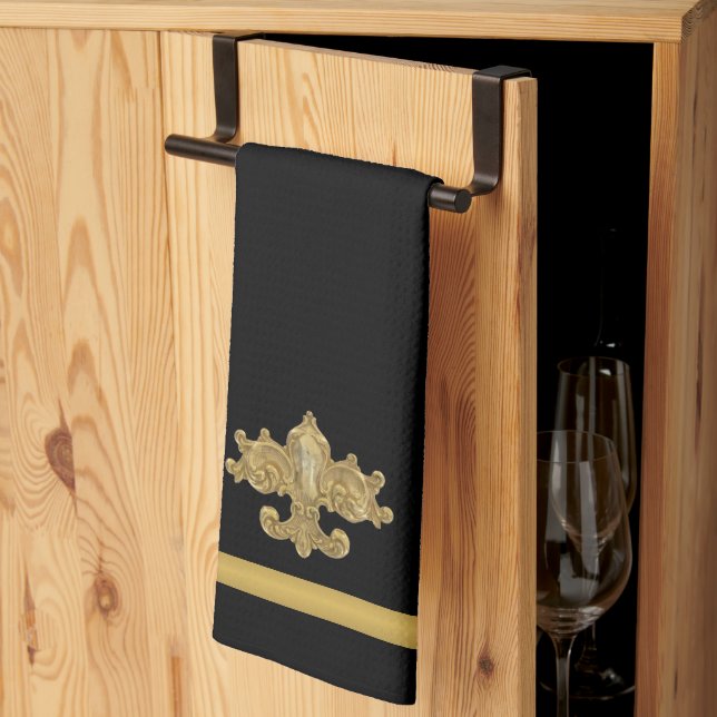 Lilie Antique Gold Küchentuch (Drittel gefaltet)