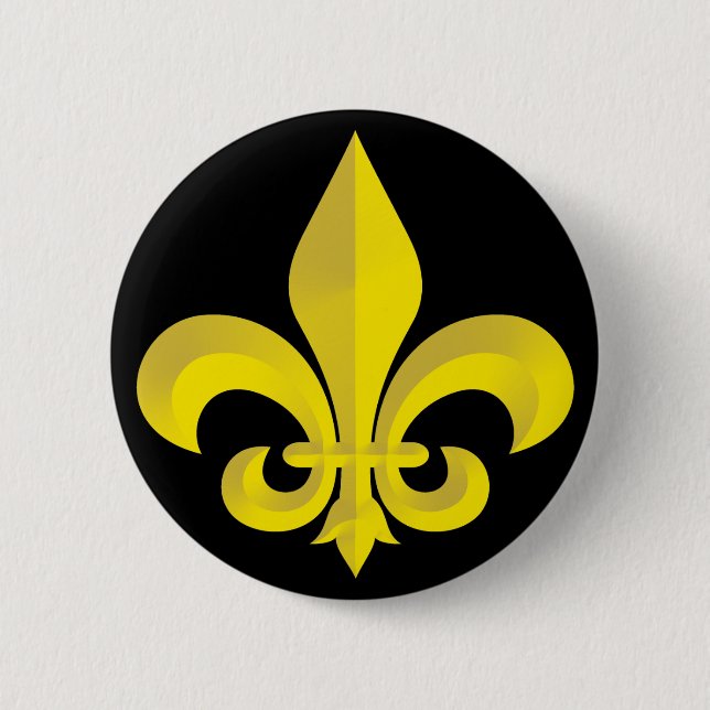 Lilie Art Gold Button (Vorderseite)