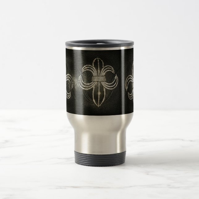 Lilie auf lederner Tasse (Mittel)