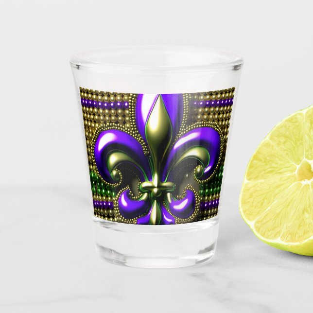 Lilie Beaded Mardi Gras Schnapsglas (Von Creator hochgeladen)