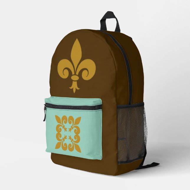 Lilie Bedruckter Rucksack (Rückseitige Ecke Rechts)