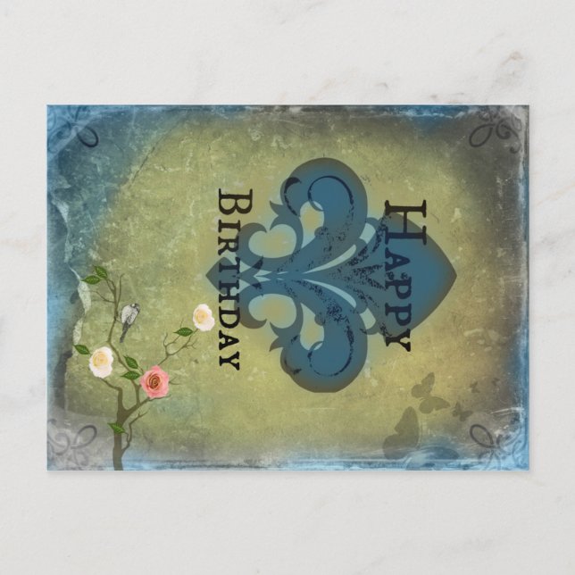 Lilie Birthday Postcard Postkarte (Vorderseite)