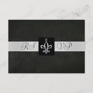 Lilie Black Leather UAWG Repitation RSVP Karte