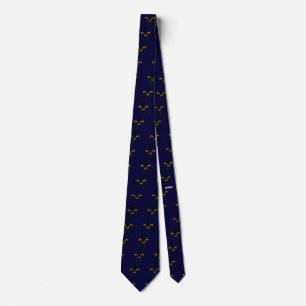 Lilie Blue/Gold Krawatte