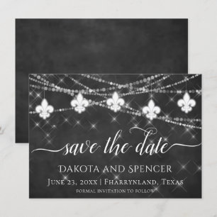Lilie Charcoal Lights   Minimalistische Hochzeit Save The Date