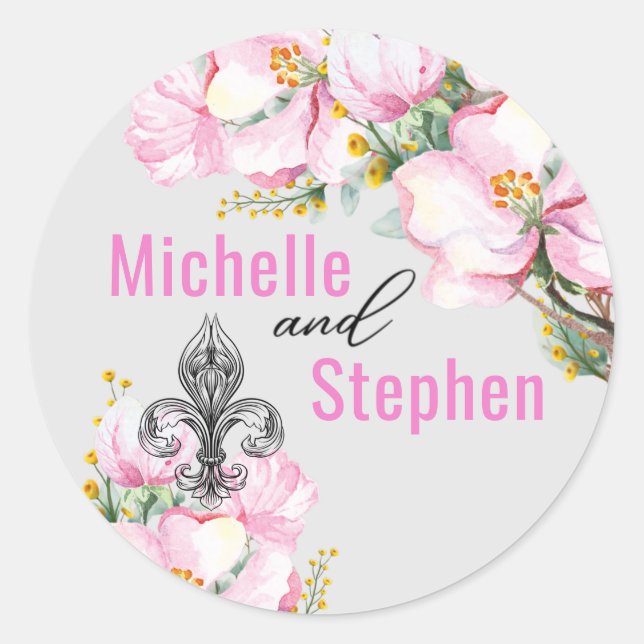 Lilie / Cherry Blossom Wedding Sticker (Vorderseite)