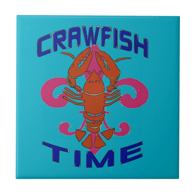Lilie Crawfish Fliese (Vorderseite)
