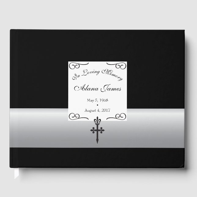 Lilie Cross Funeral Guest Book Gästebuch (Vorderseite)