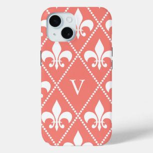 Lilie der Korallen mit Monogramm Case-Mate iPhone Hülle