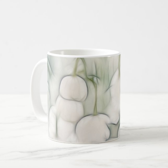 Lilie des Tal-Blumen-Blumenstraußes Kaffeetasse (Vorderseite Links)