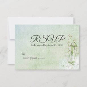 Lilie des Talbukets und Schmetterling-UAWG RSVP Karte