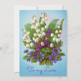 Lilie des Tales Cards Viktorianisch Valentines. Dankeskarte