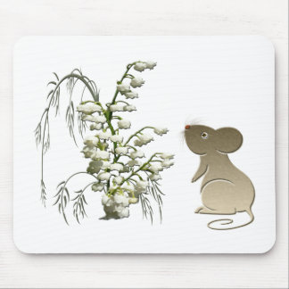 Lilie des Tales und niedlichen der Mäusekunst Mousepad