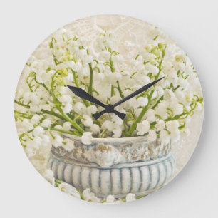 Lilie des Tals Große Wanduhr