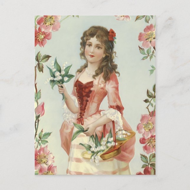 Lilie des Vally Mädchens Postkarte (Vorderseite)