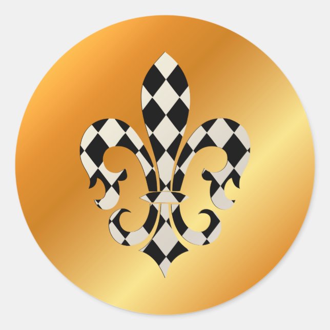 Lilie, DIY-Hintergrund+Text Runder Aufkleber (Vorderseite)