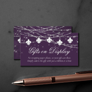 Lilie Eggplant Lights   Geschenke auf Anzeige Begleitkarte