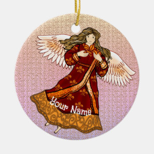 Lilie Engel Keramik Ornament