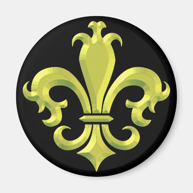 Lilie Extravagant Gold New Orleans Magnet (Vorne)