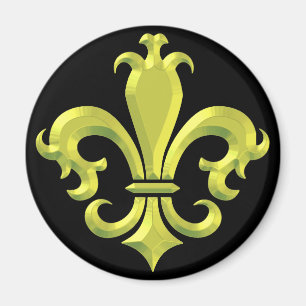 Lilie Extravagantes Gold New Orleans Magnet