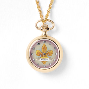 Lilie Familienwappen Nachname Armbanduhr