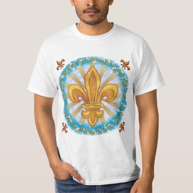 Lilie Familienwappen Nachname T - Shirt (Vorderseite)
