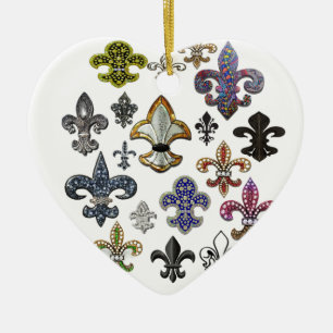 Lilie Flor New Orleans Jewel Sparkle Keramikornament