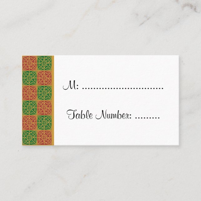 Lilie für Red Green Holiday benutzerdefinierte Tis Platzkarte (Vorderseite)