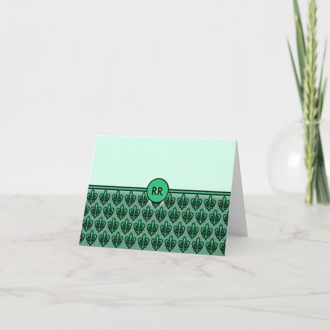 Lilie gemustertes zu personifizieren NoteCards (Vorderseite)