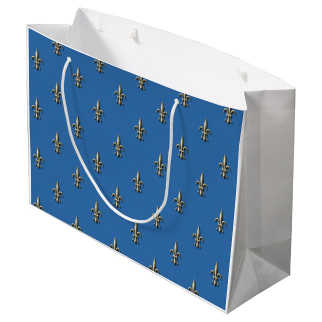 Lilie-Geschenktasche Große Geschenktüte (Rückseite Schrägansicht)