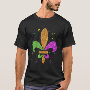 Lilie Glitzer Wirkung Mardi Gras New Orlean T-Shirt