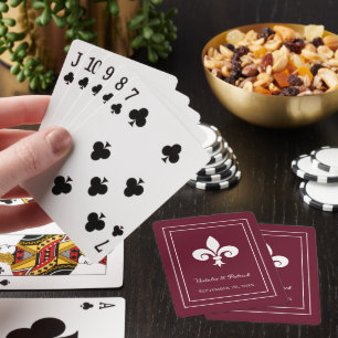 Lilie Hochzeitskarten für Wein Spielkarten