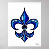 Lilie in Blau