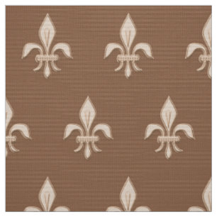 Lilie in der hellen Beige auf Taupe TAN Stoff