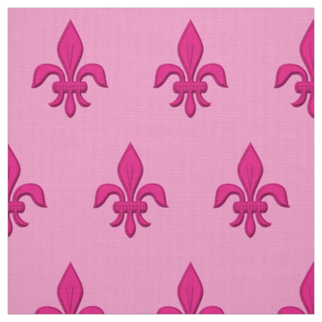 Lilie in Fuchsia Pink auf hellrosa Stoff (Muster)