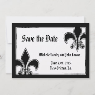 Lilie in Schwarzweiß-Chrome Save the Date