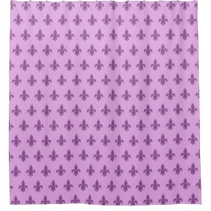 Lilie in Violet Lila auf Lavendel Duschvorhang