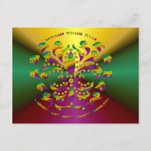 Lilie Mardi-Gras 2011 V2 Postkarte