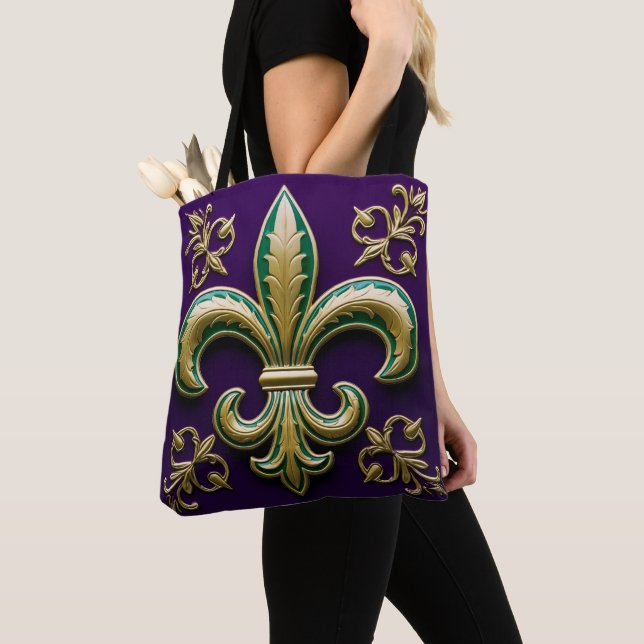 Lilie Mardi Gras Decorative Tasche (Von Nahem)